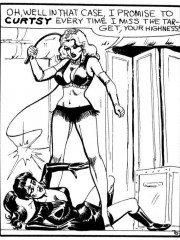Stylish black and white porn bdsm comics of hot blonde mistress with a whip dominating brunette bitch